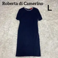 ✨美品✨Roberta di Camerino ワンピース ネイビー系 総柄