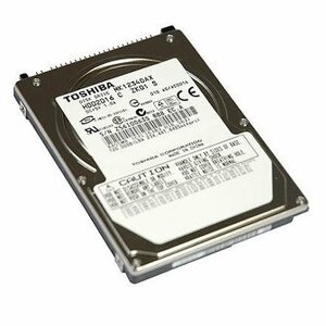 中古動作品★2.5インチ 内蔵HDD　東芝 2.5inch HDD 120GB IDE MK1234gax Ultra 5400rpm 送料無料