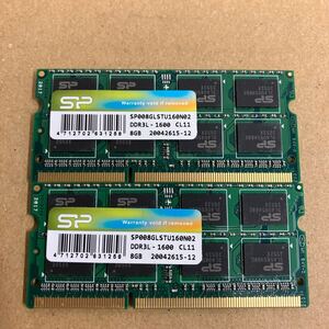 J47 SP ノートPC メモリ 8GB DDR3L 1600 ２枚