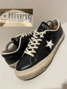 ★日本製★converse★ONE STAR★USED★OX BLACK★ワンスター★made in japan★コンバース★ブラック★レザー★革★