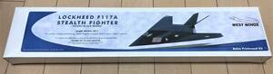 在庫限り：【ゴム動力機】WEST　WINGS社Lockheed F117A（翼長：23”=584mm）