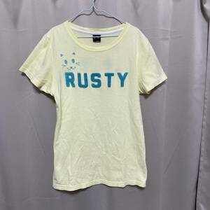 ラスティ　猫　刺繍　半袖　Tシャツ　150 サーフ　RUSTY