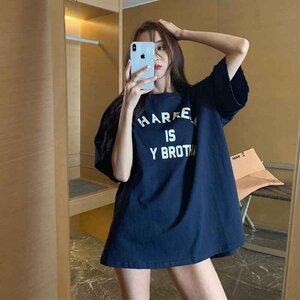 半袖トップス Tシャツ ゆったり 無地 カジュアル シンプル 春夏 レディース M ホワイト