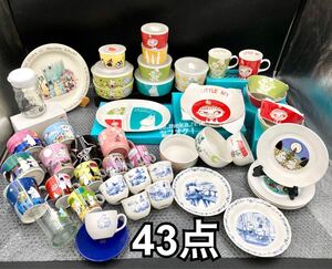 YZ893)食器 ムーミン まとめ 43点 10kg 現状品/大量 MOOMIN CHARACTERS 陶器 YAMAKA ボウル マグカップ ムーミンショップ キャニスター 皿