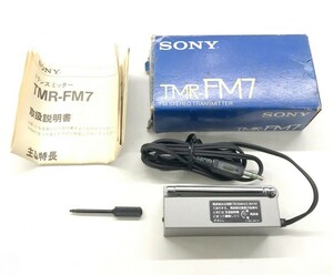 1000円スタート FMトランスミッター SONY FM STEREO TRANSMITTER TMR-FM7 ソニー 通電未確認 外箱付き 取説付き WHO PP3014