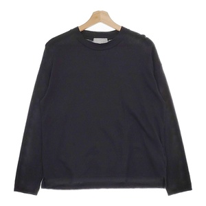 MARGARET HOWELL WOOL COTTON JERSEY 578-4269002 定価17600円 Tシャツ カットソー 24AW ブラック マーガレットハウエル 5-0107T 255375