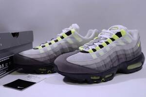 本物/国内正規品 NIKE AIR MAX95 OG 超希少 US9.5/27.5cm イエローグラデ Ziploc保管 新品に近い極上品 完全復刻 jordan1 retro dunk sb