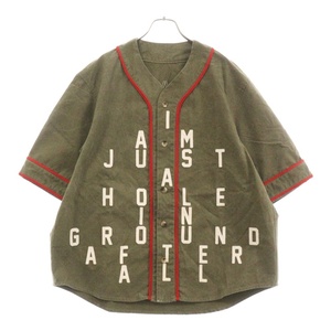 READY MADE レディメイド 21AW BASEBALL SHIRT ミリタリー 半袖ベースボールシャツ カーキ RE-CO-KH-00-00-136