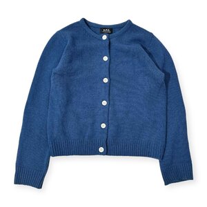 A.P.C. アーペーセー ウール アンゴラ混 ニット カーディガン サイズS/ブルー ネイビー/レディース