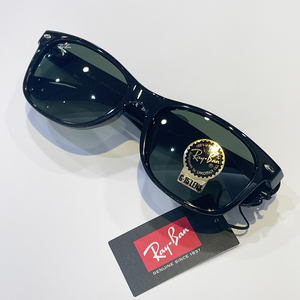 RayBan レイバン ニューウェイファーラー NEW WAYFARER 55□18 ブラック グリーン G-15 RB2132F 901L メガネケース付き 新品未使用 正規品