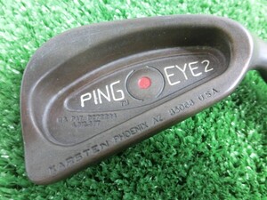 希少♪PING ピン EYE2 赤目 ベリリウムカッパー KARSTEN / 2番 アイアン 単品 純正スチールシャフト K-SHAFT FLEX-不明 ♪M1832