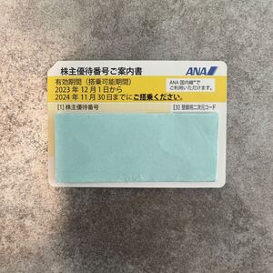 【残り1枚】【すぐに番号通知します】ANA 全日空 株主優待券 1枚 有効期限は〜2024年11月30 日まで 