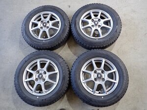 YS14116【送料無料145/80R13】モコ MRワゴン タント スペーシア N-BOX等 中古スタッドレス ★13×4J 100/4H ET42★1円スタート