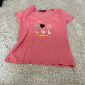 DOLLYGIRL 半袖Tシャツ　2サイズ　M 夏　ピンク　オンワード D491