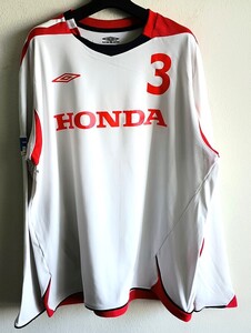 JFL　Honda FC　選手支給品　HOME L/Sユニフォーム#3　XA-XB　ホンダFC　本田技研工業