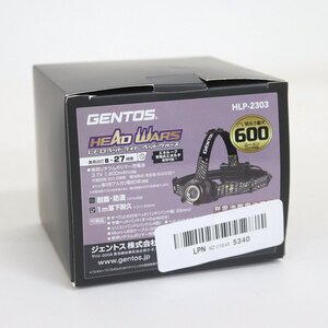 【未使用品】GENTOS LEDヘッドライト ヘッドウォーズ HLP-2303 ブラック 水玉模様/ジェントス/探索/アウトドア/夜間/洞窟/tj0010