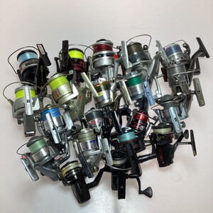 §§【1円スタート】 DAIWA SHIMANO RYOBI 他 【ジャンク】シマノ ダイワ リョービ 他 スピニングリール 20個まとめ 全体的に状態が悪い