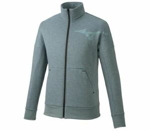 【MIZUNO】ミズノ スウェット ZIP ジャケット 裏起毛フリース Mサイズ Gray