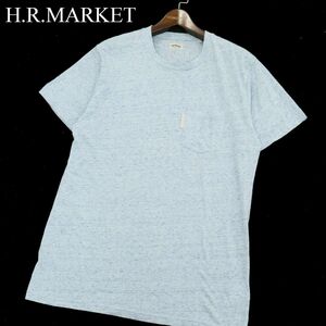 H.R.MARKET ハリウッドランチマーケット 春夏 半袖 ポケット★ メランジ カットソー Tシャツ Sz.4　メンズ　A3T05345_5#D