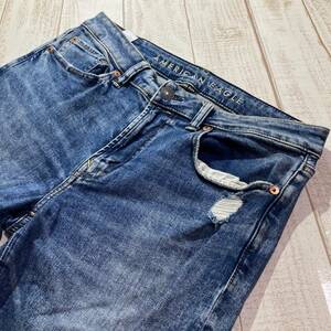 【AMERICAN EAGLE】アメリカンイーグル スーパースキニーデニムパンツ クラッシュ加工 US31 SUPER SKINNY