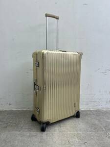 T5369☆美品☆リモワ☆RIMOWA☆トパーズチタニウム☆GOLD☆スーツケース☆4輪☆104L☆10日以上