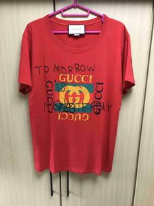 正規 17AW GUCCI グッチ Coco Capitan logo ココ キャピタン Tシャツ カットソー 赤 S