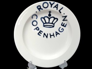 22CM 新品未使用◇自宅保管 ロイヤルコペンハーゲン ニューシグネチャー ネイビーブルー プレート ROYAL COPENHAGEN