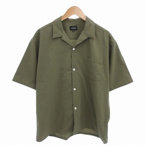 ビームス BEAMS 21SS ソロテックス(R) オープンカラーシャツ シアサッカー 半袖 M 緑 オリーブ 11-01-1289-803 /FT 1022 メンズ