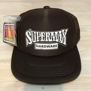 ◎SUPERMAX HARDWARE スーパーマックス ステッカー付! トラッカー ブラウンキャップ ロサンゼルスhardcore Streetbrand チカーノ Lowrider