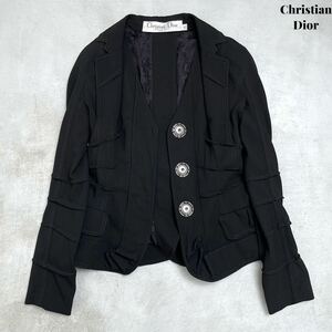 【ガリアーノ期】Christian Dior クリスチャン ディオール トロッター ジャケット ビッグスナップボタン 2006 名作