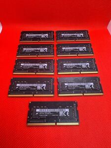 Micron 8GB 1Rx8 PC4-2400T-SA1-11 imacより取り外し、ノートパソコン用DDR4メモリ黒 8GB 9枚セット計72GB　管16