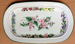 ７ 英国製 ROYAL WORCESTER ロイヤルウースター ウースターハーブ　長皿（34×20㎝788g）