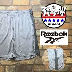 SP1-278★美品★グレー・２トーン★【ReeboK リーボック】サイドライン ハーフパンツ【メンズ L】スポーツ ジム ランニング 筋トレ