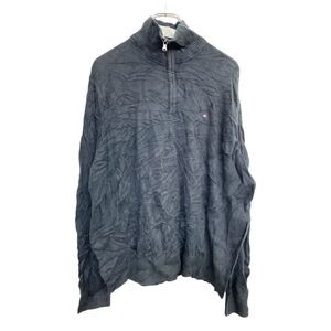 TOMMY HILFIGER セーター XLサイズ トミーヒルフィガー ハーフジップ 古着卸 アメリカ仕入 t2411-3193