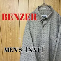 TO151【US輸入】BENZER　長袖シャツ【メンズXXL】ベージュ