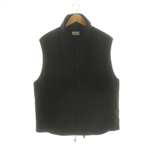 エイトン ATON TECHNO COTTON PADDED VEST 中綿ベスト スタンドカラー オーバーサイズ 02 黒 ブラック /DF ■OS メンズ