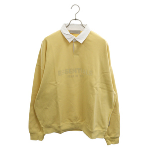 FOG Essentials フィアオブゴッド エッセンシャル 23SS Waffle Henley Rugby ワッフル ヘンリー ラグビーシャツ 長袖ポロシャツ イエロー