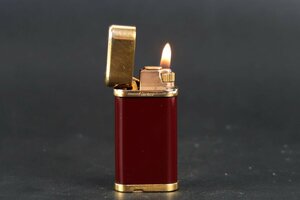 【美品】Cartier カルティエ 高級ガスライター コドロン 喫煙具 着火確認済み ブランド小物【QP54】