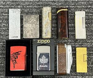 ●　【〜11.17辺】　Zippo　ジッポ　GIVENCHY　ジバンシィ　dunhill　ダンヒル　maruman　マルマン　など　ライター　9点　おまとめ 