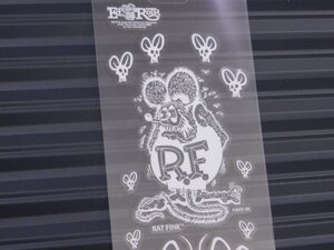 ◆送料\110◆【Rat Fink・ラットフィンク】※《スカルフライデカール・ホワイト》　RDF035WH　MOONEYES　ムーンアイズ　転写式