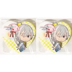 アイナナ★Re:vale【千】アニカフェ★ハート型缶バッジ★2点セット