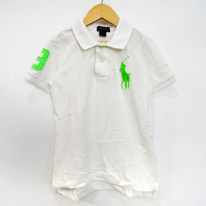 ポロラルフローレン ポロシャツ トップス 半袖 ビッグポニーロゴ キッズ 男の子用 7サイズ ホワイト POLO RALPH LAUREN