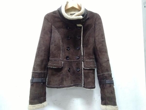 BURBERRY BLACK LABEL ムートンジャケット サイズ38 羊革 ブラウン