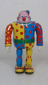 大阪ブリキ玩具 CLOWN PIERROT ピエロ ブリキ ゼンマイ歩行 ロボット メタルハウス 当時物 雑貨[絶版品]