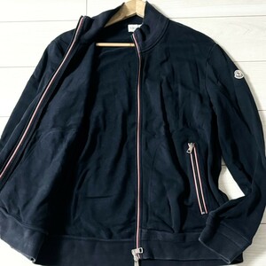 美品/XLサイズ●MONCLER トラックジャケット ブルゾン Wジップ スウェット トリコロール ロゴワッペン メンズ マグリア モンクレール