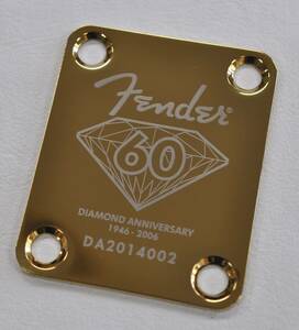 ★Fender DIAMOND ANNIVERSARY 60 ネックジョイントプレート(ゴールド） ★