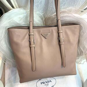 ☆美品☆PRADA サフィアーノソフト トートバッグ ピンクベージュ