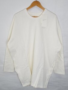 T3734[ほぼ未使用]RYU(リュー)strong jersey over knit プルオーバー カットソー 長袖 シャツ ロンT ゆったり s2108/ホワイト/サイズ4