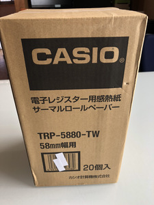 カシオ CASIO 電子レジスター用 ロールペーパー 紙幅58mm 高保存タイプ TRP-5880H-TW 1パック(20個)