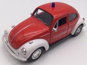 1台売り 赤色 FEUERWEHR 1/32 ワーゲン クラシックビートル 1302 ヨーロッパ 緊急車両 3種セット タイプ1 消防車 救急車 ミニカー VW